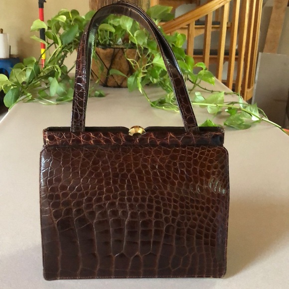 Handbags - Vintage 1950’s Alligator Skin Purse